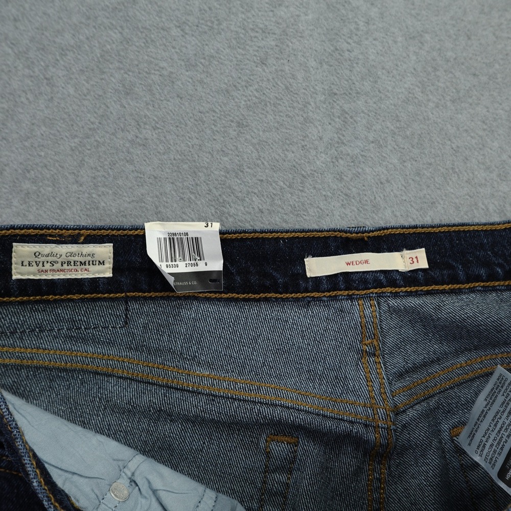 Levi's Jeans Womens 31 Blue Wedgie Straight High Rise Tapered Button Fly Denim - Picture 6 of 16